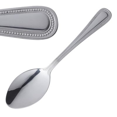 12X Olympia Bead Service Spoon 206mm 18/0 Stainless Steel Teaspoon Cutlery