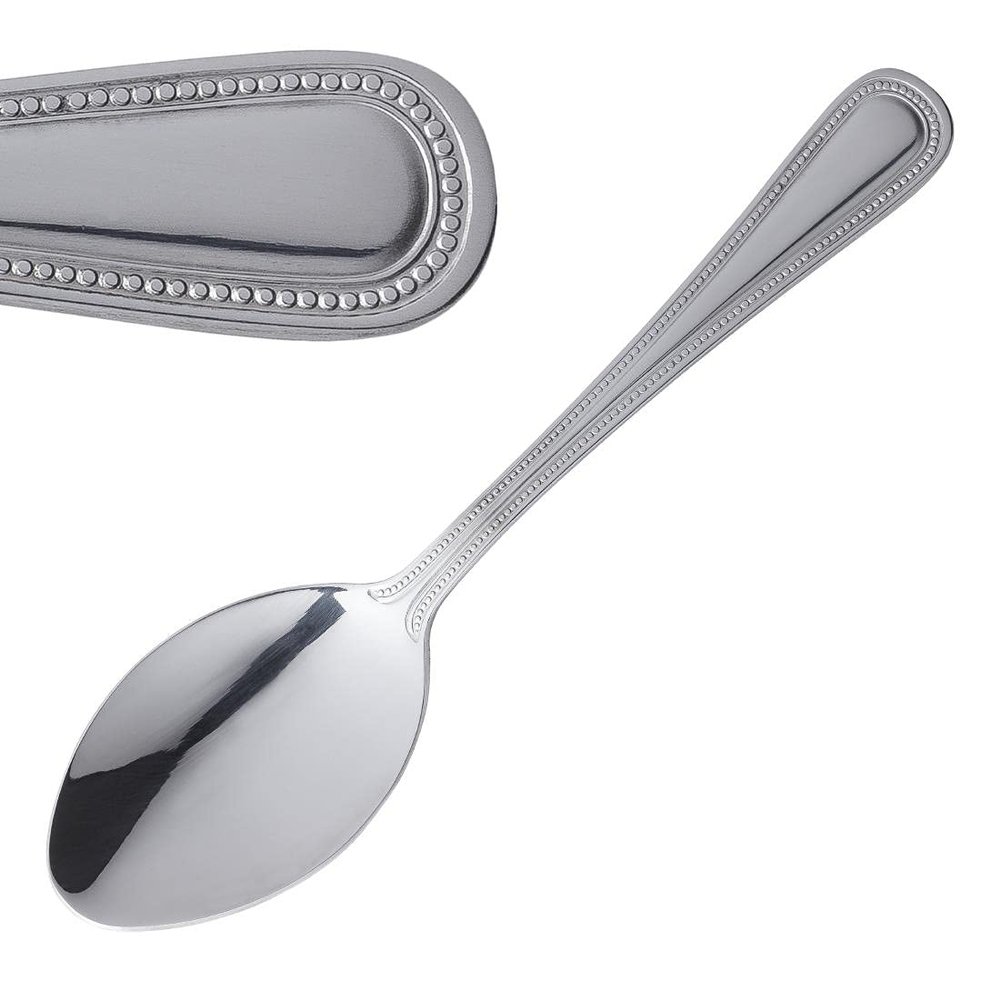 12X Olympia Bead Service Spoon 206mm 18/0 Stainless Steel Teaspoon Cutlery