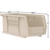 Akro-Mils 30224 AkroBins Plastic Storage Bins, Space-Saving Stackable Bins for Garage, Pantry, Craft Organization, 11" L x 4" W x 4" H, Stone, 12-Pack view 3