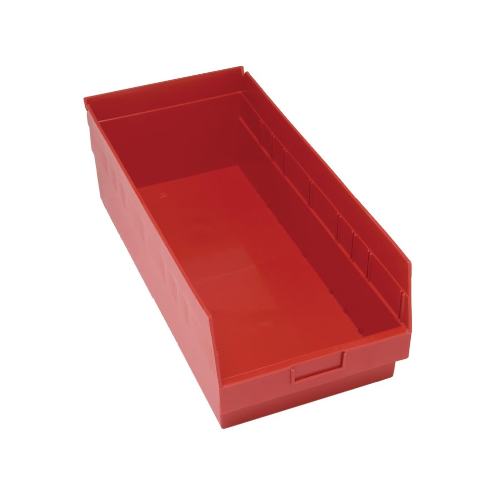 Quantum Storage Systems Shelf BIN RED 23-5/8in x 11-1/8in x 6in
