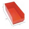Quantum Storage Systems Shelf BIN RED 23-5/8in x 11-1/8in x 6in view 2