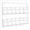 Safco Products 5671CL Clear2c Literature Display, 12 Pamphlet, Clear view 2
