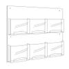 Safco Products 5667CL Clear2c Literature Display, 6 Magazine, Clear view 2