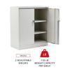 Alera 36 by 18 by 72-Inch Assembled High Storage Cabinet with 2-Adjustable Shelves, Putty view 4