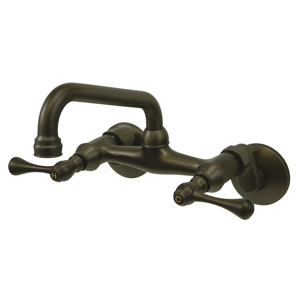 Kingston Brass KS313ORB Magellan Wall Mount Kitchen Faucet, Oil Rubbed Bronze