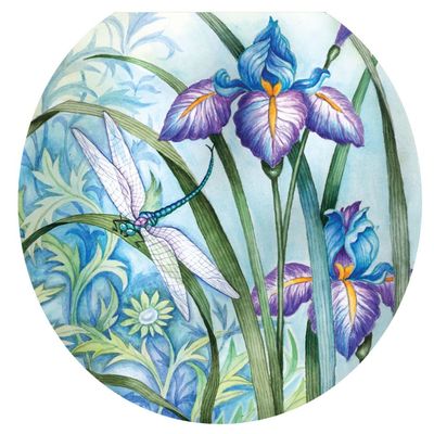 Toilet Tattoos, Toilet Seat Cover Decal, Iris Beauty, Size Round