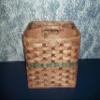 Amish Country Handwoven Magazine Basket with Solid Wood Handled Divider. This Handmade Basket Is Yet Another Unique Product for the Country Home Decor. This Amish Basket Is a Nice One to Fill with Goodies and Give As a Gift Basket. You Would Be Givin view 1