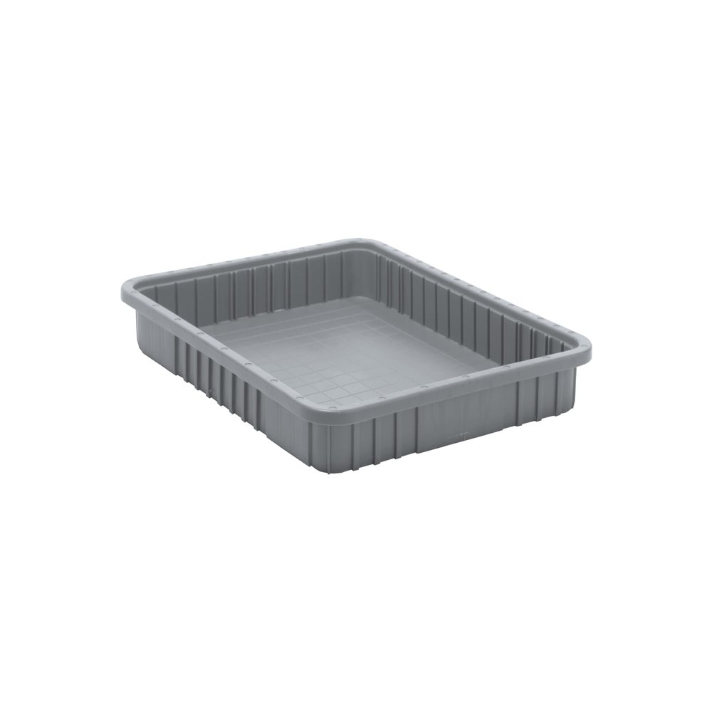 QUANTUM STORAGE SYSTEMS DG93030GY Dividable Grid Heavy Duty Part Organizer Gray Bins 23" L x 18" W x 3" H 6 Pack