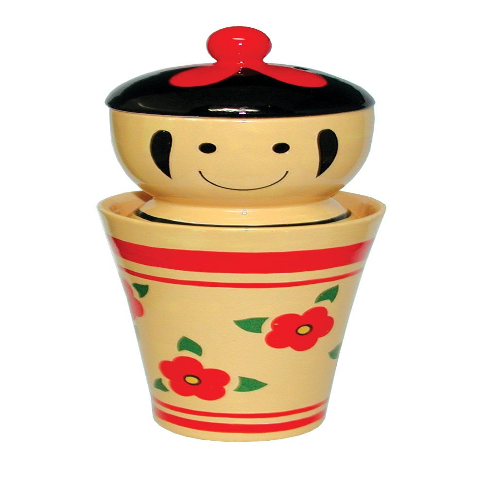Sunart Fun Dinnerware Kokeshiko Snack Holder Set Tumbler 13.8 oz (385 g) SAN1768
