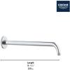 Grohe Rainshower 15 In. Shower Arm,Starlight Chrome view 2