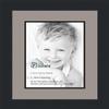 10x13 / 10 x 13 Picture Frame Satin Black .. 2'' Wide with a 2'' Double mat view 1