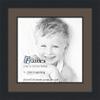 16x16 / 16 x 16 Picture Frame Satin Black .. 2'' Wide with a 2'' Double mat view 1