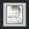 10x13 / 10 x 13 Picture Frame Satin Black .. 2'' Wide with a 2'' Double mat view 1