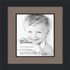10x13 / 10 x 13 Picture Frame Satin Black .. 2'' Wide with a 2'' Double mat view 1