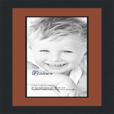 10x20 / 10 x 20 Picture Frame Satin Black .. 2'' Wide with a 2'' Double mat