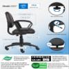 Boss Office Products Posture Task Chair with Loop Arms in Black view 4