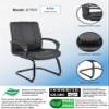 Boss Office Products Coressoft Mid Back Guest Chair in Black, 250 (B7909) view 3