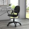 Boss Office Products Perfect Posture Delux Fabric Task Chair with Loop Arms in Black, Low-Back (B317-BK) view 2