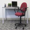 BOSS Office Products Perfect Posture Delux Fabric Task Chair with Loop Arms in Burgundy (B317-BY) view 2