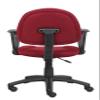 BOSS Office Products Perfect Posture Delux Fabric Task Chair with Loop Arms in Burgundy (B317-BY) view 4