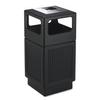 Safco 9477BL Canmeleon Ash/Trash Receptacle Square Polyethylene 38gal Textured Black view 1