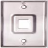 Leviton QuickPort Telephone Wall Jack, Stainless Steel, Recessed Port, 4108W-1SP view 2