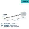 Kela "Pulcro WC-Brush, Stainless-Steel, White, 7.5 x 35.5 cm view 2