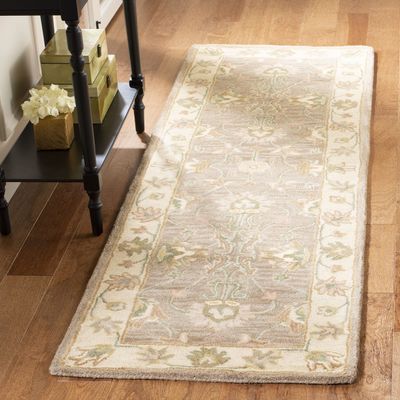 SAFAVIEH Heritage Collection 2'3" x 8' Brown / Ivory HG343K Handmade Traditional Oriental Premium Wool Runner Rug