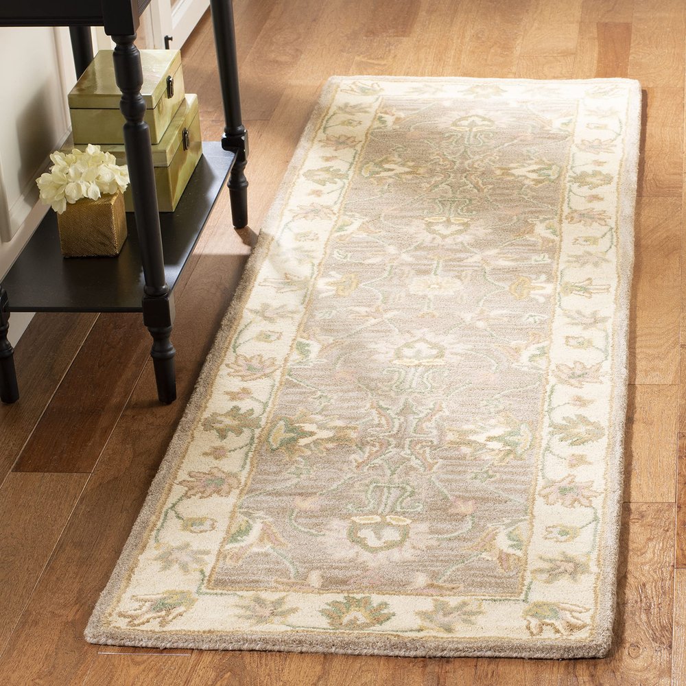 SAFAVIEH Heritage Collection 2'3" x 8' Brown / Ivory HG343K Handmade Traditional Oriental Premium Wool Runner Rug