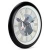 Mark Feldstein & Associates Cow Farmhouse Collection Vintage Natural Brown 13 inch Sound Wall Clock view 2