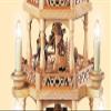 Mller German Christmas Pyramid Erzgebirge Motif, 3-Tier, Height 63 cm / 25 inch, Natural, Electrical Illuminated and Driven (120V, 50Hz for USA and Japan), Original Erzgebirge by Mller Seiffen view 4