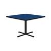 Correll 36" Square Bar Caf & Break Room Bistro Table, Blue High Pressure Laminate Top, Cast Iron Base, Tops Made in The USA (BXT36R-37) view 1