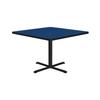 Correll 36" Square Bar Caf & Break Room Bistro Table, Blue High Pressure Laminate Top, Cast Iron Base, Tops Made in The USA (BXT36R-37) view 3