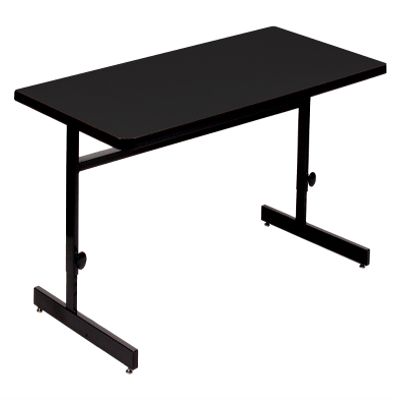 Correll 30"x72" Adjustable Height Training & Computer Tables, Black Granite High Pressure Laminate, Computer Work Station (CSA3072-07)