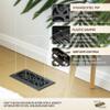 Decor Grates Metal Scroll Decorative Air Vent Cover 4x10 Floor Register  Adjustable Control Lever  AC Floor Vent Covers for Home Floor Vents  Fits 4 x 10 Inch Opening  Textured Black (ST410) view 2