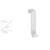 Wenko 4422010100 Door/Radiator hooks 5 pcs in white, 4 x 1.5 x 8 cm view 3