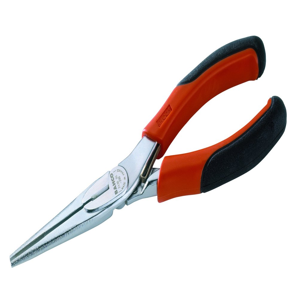 Bahco BH2430 GC-200 IPRU Long-Chrome Plated Ergo Snipe Nose Pliers, Multi-Colour, 200 mm