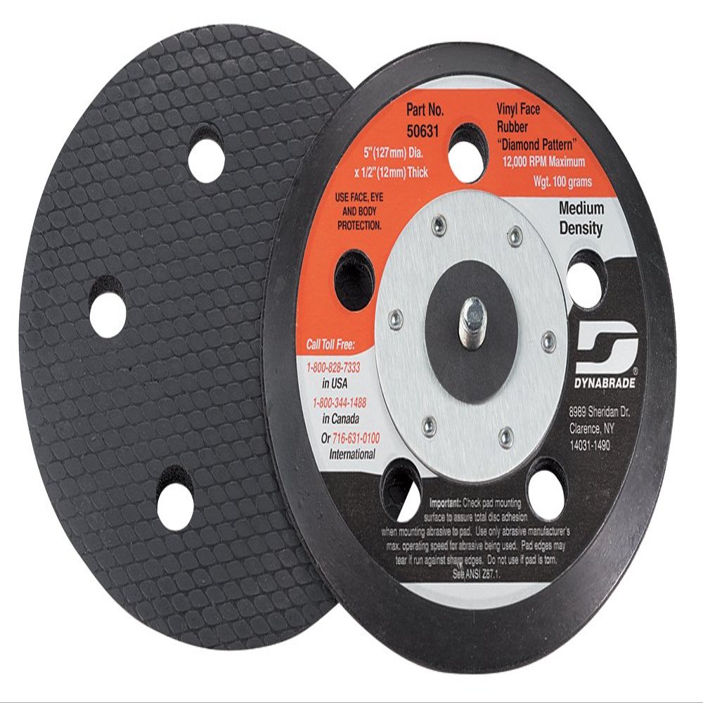 Dynabrade 50631 5-Inch Rubber-Face Vacuum Disc Pad
