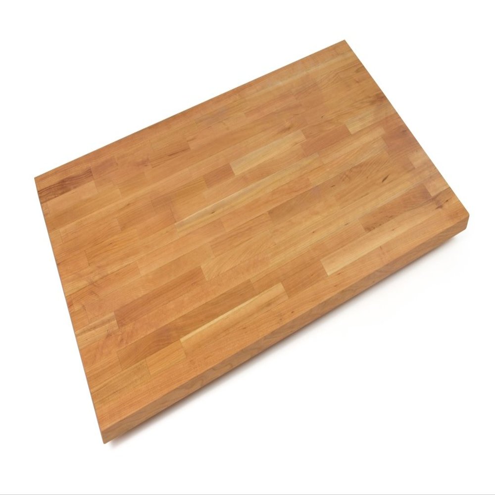 John Boos CHYKCT1225-O Cherry Kitchen Counter Top with Varnique Finish, 2.25" Thickness, 36" x 27"