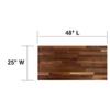 John Boos WALKCT-BL4825-V Blended Walnut Counter Top with Varnique Finish, 1.5" Thickness, 48" x 25" view 3