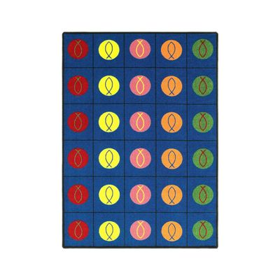 Faith Based Circles and Symbols Kids Rug Rug Size: 10'9" x 13'2"
