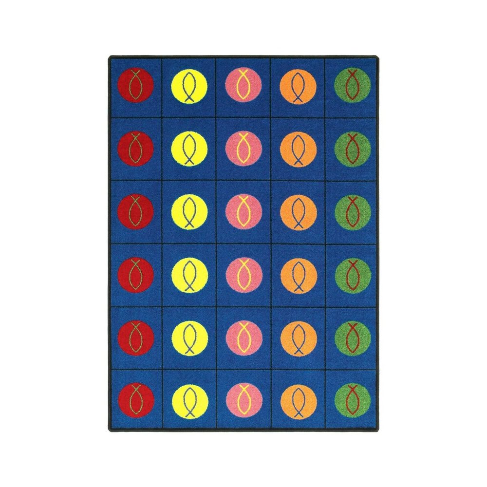 Faith Based Circles and Symbols Kids Rug Rug Size: 10'9" x 13'2"