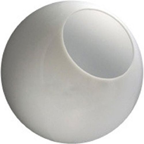 16 Inch White Acrylic Lamp Post Globe with 5.25 Inch Neckless Opening