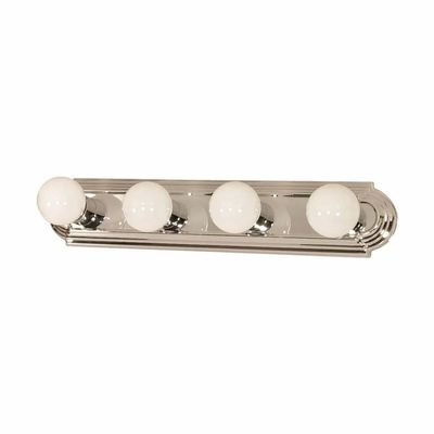 Nuvo 60/297 Four Light Vanity Strip, Polished Chrome, 24-Inch