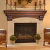 Pearl Mantels 495-72 Auburn Arched Wood Fireplace Mantel Shelf, 72", Unfinished, Paint and Stain Grade view 2