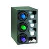 DISPENSE-RITE STL-C-3LBT Countertop Cup Dispensing Cabinet, (3) STL-2F Cup Dispensers with Built-in Lid and Straw Organizer, Fits 844 oz Cups and Lids, Black Polystyrene, 24-1/4"H x 13"W x 23"D view 1