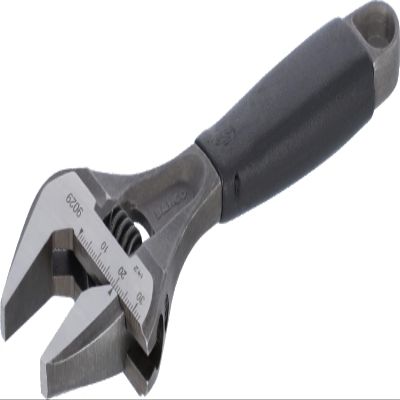 BAHCO Black Finish Adjustable Wrench, Big Opening 9029