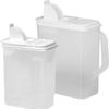 Buddeez Pet Food Storage Containers - 2 Count Bird Seed Dispenser with Pour Tight Lids and Easy Pour Spouts, 8 Qt and 3.5 Qt, Bird Seed Storage for Small and Large Feed, BPA Free view 1