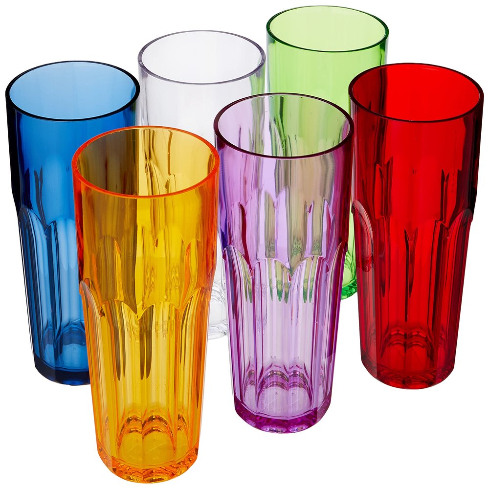 Guzzini 07230652 Plastic Glasses 6-Piece Set Highly Polished