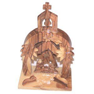 Holy Land Market Wood Nativity Set - One Piece (11.5 cm or 4.5" high)